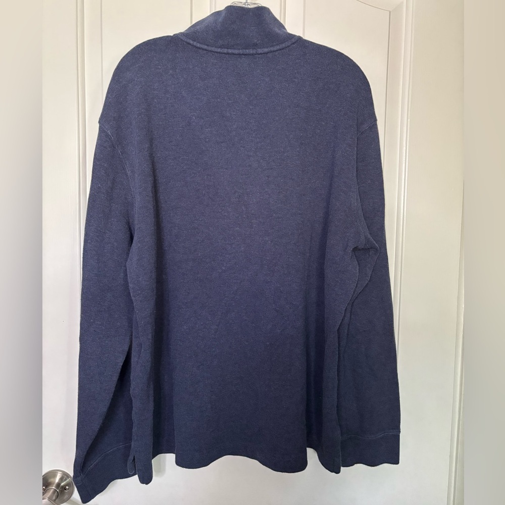 Polo Ralph Lauren Men’s Blue Quarter-Zip Pullover with Red Pony Emblem Size XL - Picture 7 of 9